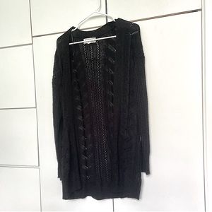 Crocheted Cardigan in Black